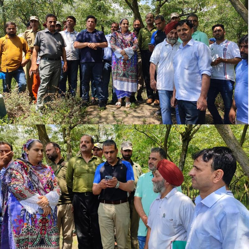 Chairperson DDC Ganderbal visits proposed Environmental Park Lar