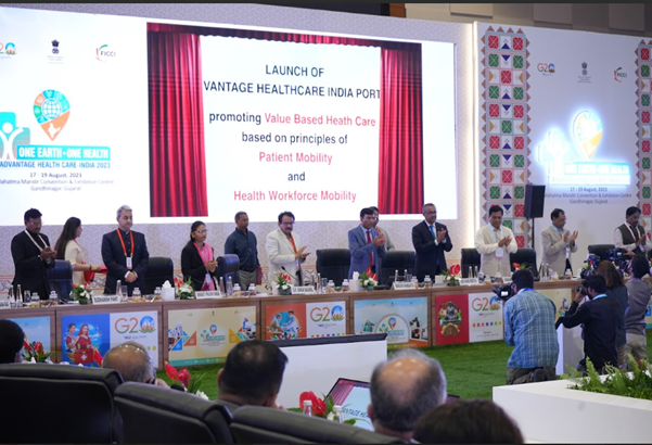 Union Health Minister Dr. Mansukh Mandaviya delivers keynote address at the inauguration of One Earth One Health Advantage Healthcare India