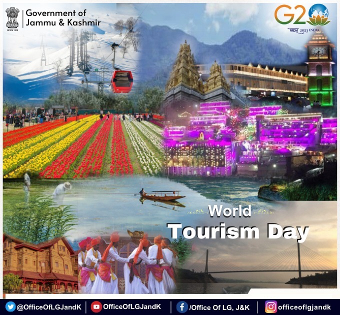 World Tourism Day: LG Manoj Sinha invited all to visit J&K