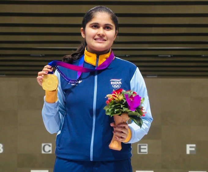 PM celebrates Gold medal by Palak in 10m Air Pistol Women’s event at Asian Games 2022