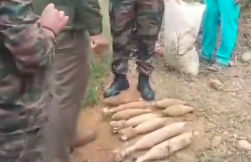 Live mortar shells and live LMG rounds were found during construction work of a road in Pallanwala sector