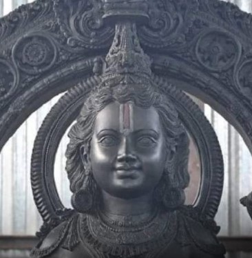 The face of the Lord Ram idol which has been placed at the Ayodhya Temple revealed: Consecration ceremony on Monday