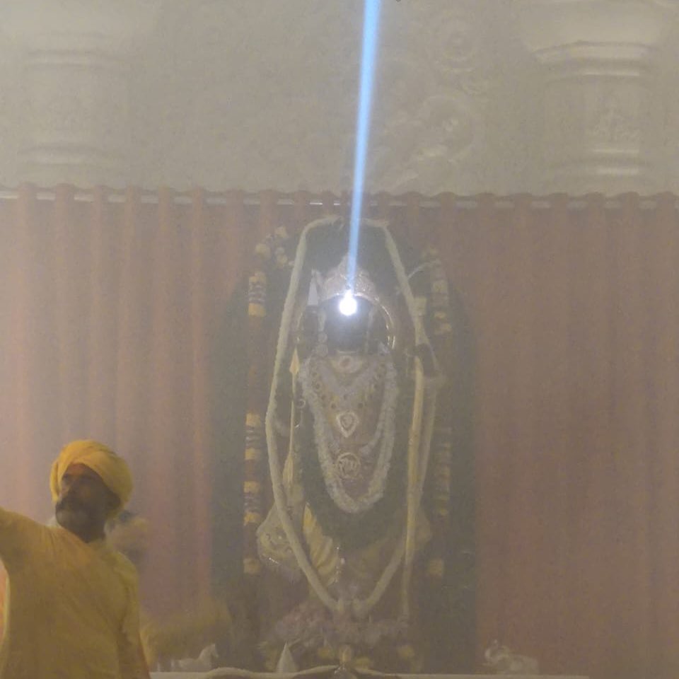 Watch: Beautiful video of SuryaTilak on Ram Lalla in Ayodhya