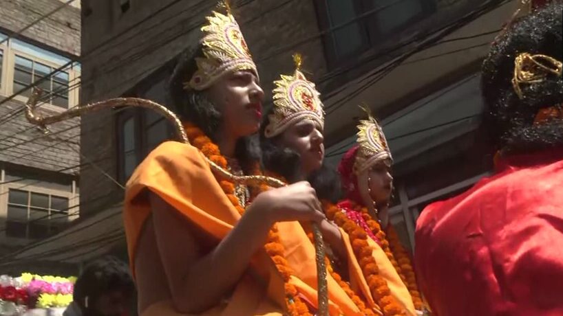 Jammu & Kashmir: Kashmiri Pandits took out a shobha yatra in Srinagar and celebrated RamNavami today