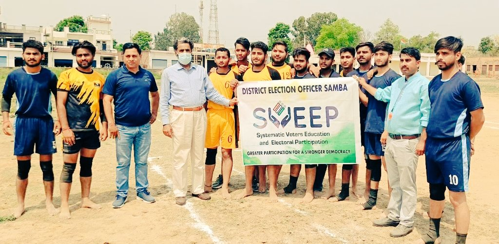 Principal GDC Ghagwal, Dr Sujata Slathia organised Intra college Kabbadi tournament under SVEEP & NCORD to ignite awareness among young electors