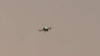 Drone is being used to carry out the search operation for other terrorist in the Hiranagar area of Kathua