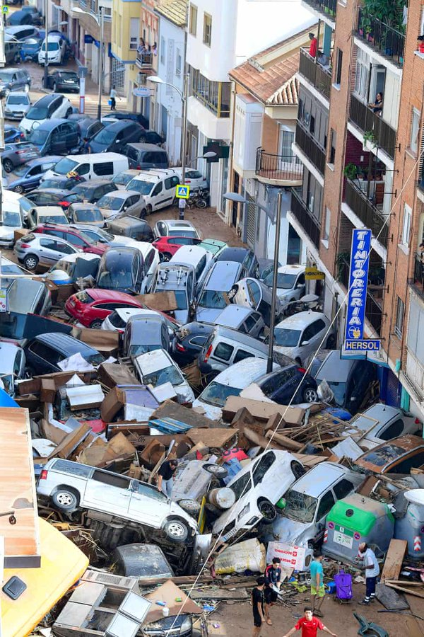 Valencia region in eastern Spain experienced catastrophic flooding caused by an isolated high-altitude, low-pressure system, known locally as a DANA