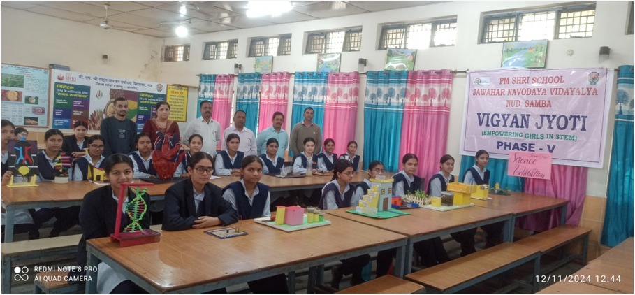 Students of Vigyan Jyoti organized a model exhibition in JNV Samba