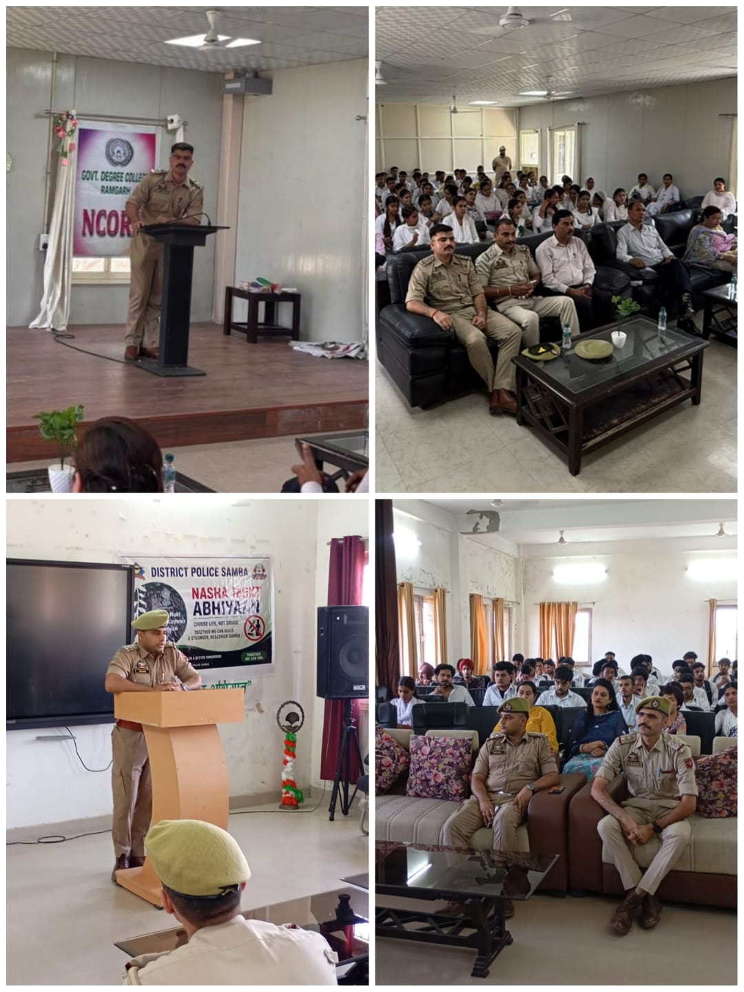 SAMBA POLICE ORGANIZES ANTI-DRUG AWARENESS PROGRAMMES AT GDCs VIJAYPUR AND RAMGARH
